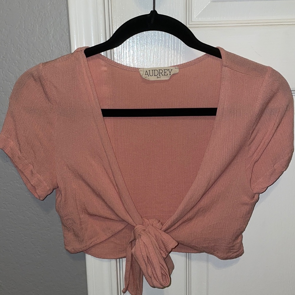 front tie crop top